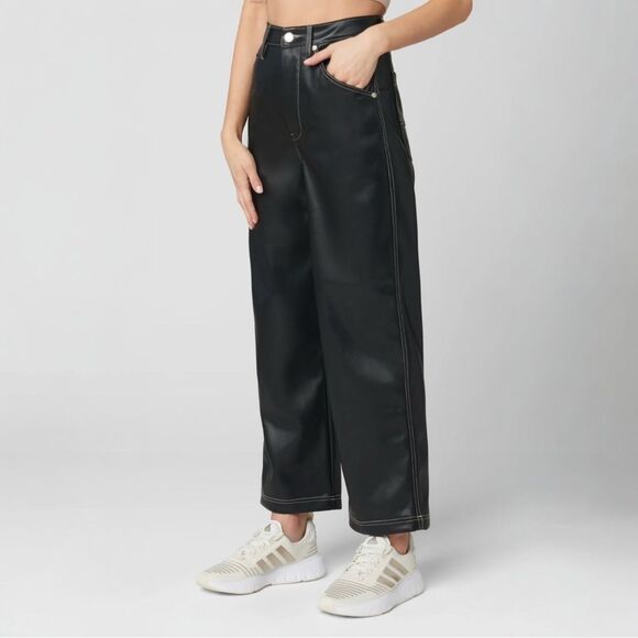 BLANK NYC Baxter Ribcage Straight Vegan Carpenter Pants Black 26 NWT $108 - Picture 1 of 12